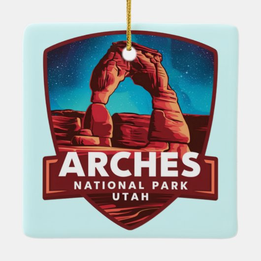 Magische nacht in Arches National Park Keramisch Ornament (Achterkant)