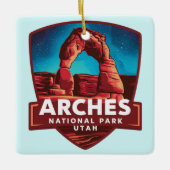Magische nacht in Arches National Park Keramisch Ornament (Voorkant)