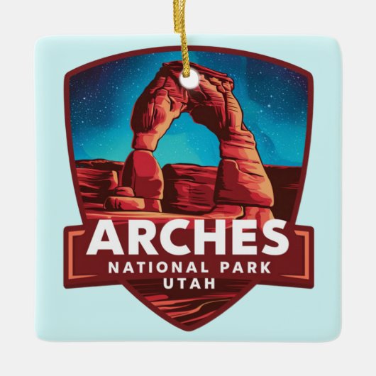 Magische nacht in Arches National Park Keramisch Ornament (Voorkant)