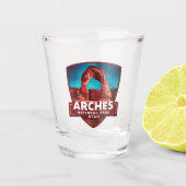Magische nacht in Arches National Park Shot Glas (Voorkant)