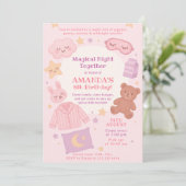 Magische nacht samen sleepover verjaardagsfeest kaart (Staand voorkant)