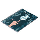 Magische nachtblauwe marine vlam. Brandwerendheid Notitieboek (Linkerzijde)