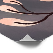 Magische nachtmot en maan poster (Hoek)