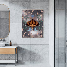 Magische nachtmot en maan