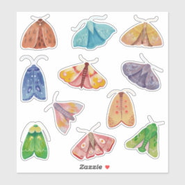 Magische nachtmot. Mystieke schattige heldere vlin Sticker
