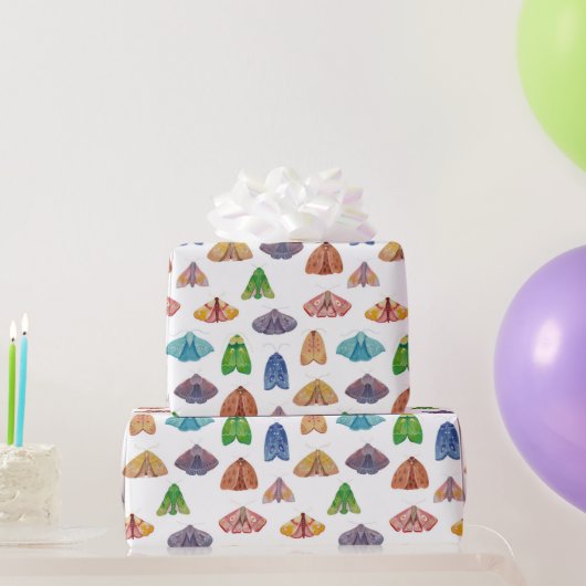 Magische nachtmotpatroon. Mysterie vlinder Cadeaupapier (Feestgeschenken)