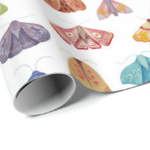 Magische nachtmotpatroon. Mysterie vlinder Cadeaupapier (Rol Hoek)