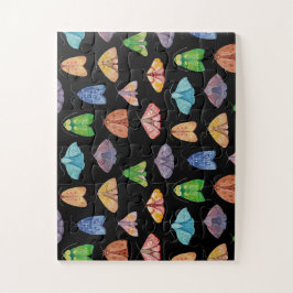 Magische nachtmotpatroon. Mysterie vlinder Legpuzzel