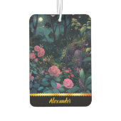 Magische nachttuin van bloeiende rozen luchtverfrisser (Achterkant)