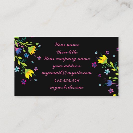 Magische nachttuin visitekaartje (Achterkant)