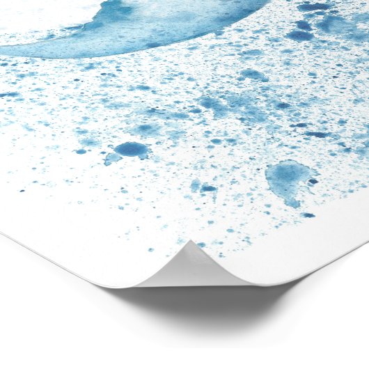 Magische Narwal- 12x12 Kunstprint Poster (Hoek)