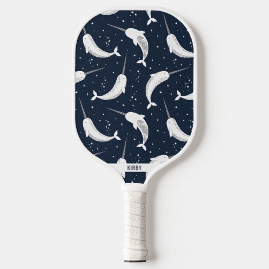 Magische narwalvissen in de ruimte Pickleball Padd Pickleball Paddle (Voorkant)