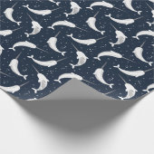 Magische Narwhals in de ruimte Cadeaupapier (Hoek)