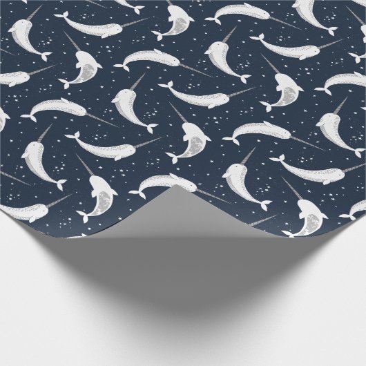 Magische Narwhals in de ruimte Cadeaupapier (Hoek)