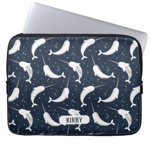 Magische Narwhals in de ruimte Laptop Sleeve