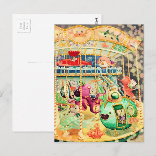 Magische Nautical Carrousel Briefkaart (Voorkant / Achterkant)
