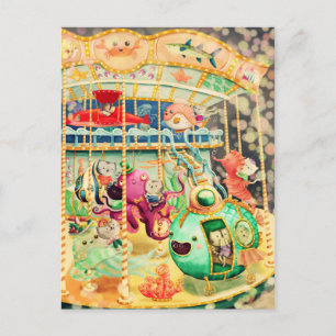 Magische Nautical Carrousel Briefkaart