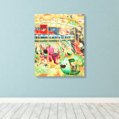 Magische Nautical Carrousel Canvas Afdruk (Insitu (Houten vloer))