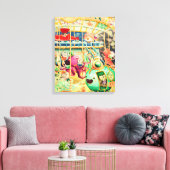 Magische Nautical Carrousel Canvas Afdruk (Insitu (Woonkamer))