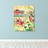 Magische Nautical Carrousel Canvas Afdruk (Insitu (Houten vloer))