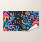 Magische Neon Forest Night Dream Design Bad Handdoek (Handdoek)