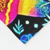 Magische Neon Forest Night Dream Design Fleece Deken (Hoek)