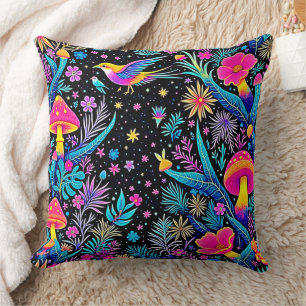 Magische Neon Forest Night Dream Design Kussen