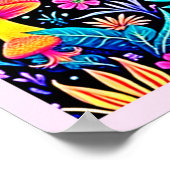 Magische Neon Forest Night Dream Design Poster (Hoek)