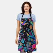 Magische Neon Forest Night Dream Design Schort (Gedragen)