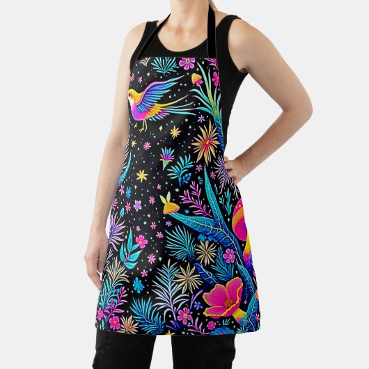 Magische Neon Forest Night Dream Design Schort (Insitu)