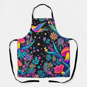 Magische Neon Forest Night Dream Design Schort
