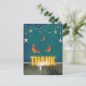 Magische neonlichten en vlinders  briefkaart (Staand voorkant)