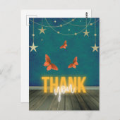 Magische neonlichten en vlinders  briefkaart (Voorkant / Achterkant)