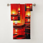 Magische Night Float Design van Lantaarns Bad Handdoek (Insitu)