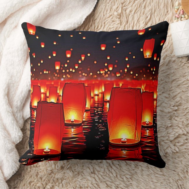 Magische Night Float Design van Lantaarns Kussen (Deken)