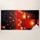 Magische Night Float Design van Lantaarns Strandlaken (Voorkant)