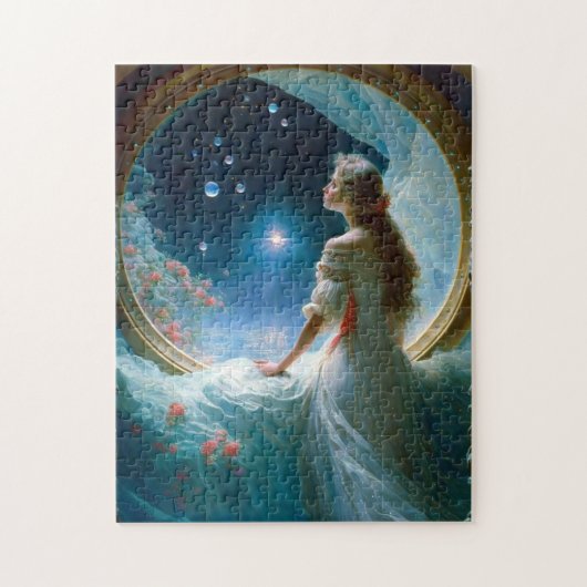 Magische Night Scene Fantasy Art Legpuzzel (Verticaal)