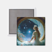 Magische Night Scene Fantasy Art Magneet (Voorkant / Achterkant)