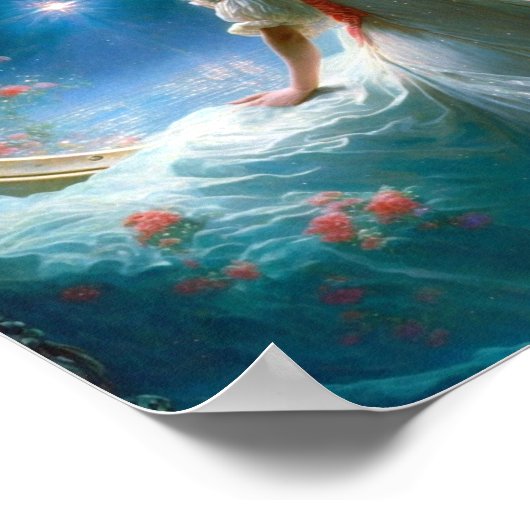 Magische Night Scene Fantasy Art Poster (Hoek)