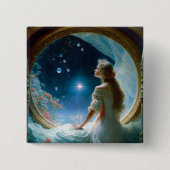 Magische Night Scene Fantasy Art Vierkante Button 5,1 Cm (Voorkant)
