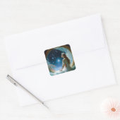 Magische Night Scene Fantasy Art Vierkante Sticker (Envelop)