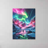 Magische Noorderlicht display Canvas Afdruk (Voorkant)