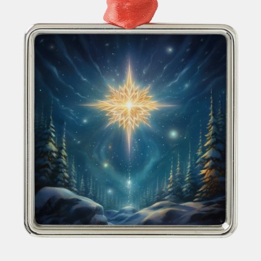 Magische North Star Kerstornament Metalen Ornament (Voorkant)