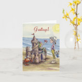 Magische notecard van het zandkasteel kaart (Gele Bloem)