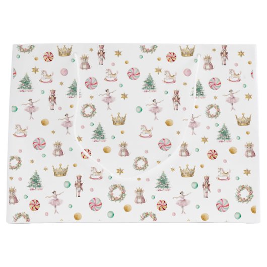 Magische Notenkraker Ballet Roze Wrapping Groot Cadeauzakje (Voorkant)