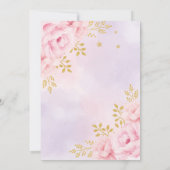 Magische Notenkraker Blush Gouden Bloemen Meisje V Kaart (Achterkant)