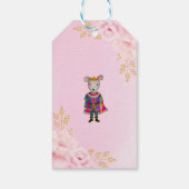 Magische Notenkraker Verjaardag Blush Goud Bloemen Cadeaulabel (Achterkant)