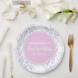 Magische Oceaan Verjaardag Meisje 1e Verjaardag Papieren Bordje