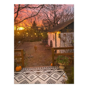 Magische ochtend foto afdruk