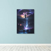 Magische omgeving muurkunst met magische kleuren canvas afdruk (Insitu (Houten vloer))